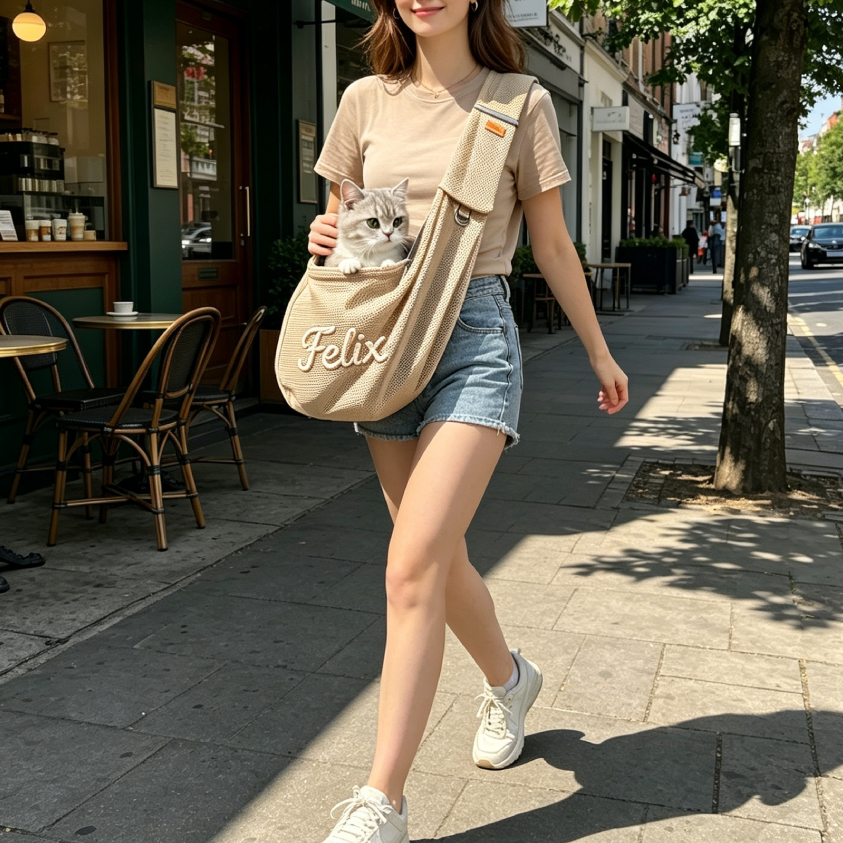 Personalized Small Pet Traveling Mesh Crossbody Bag | MNHome92