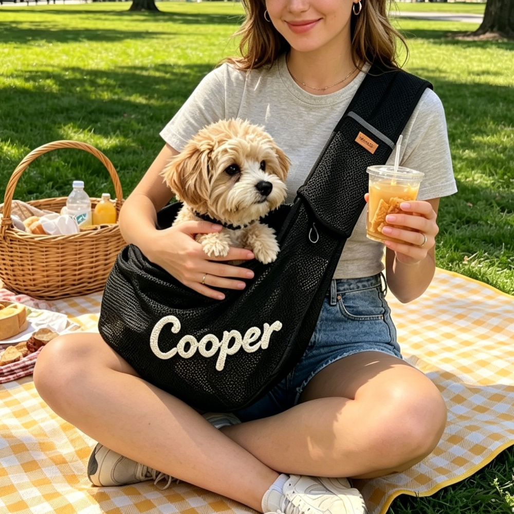 Personalized Small Pet Traveling Mesh Crossbody Bag | MNHome92