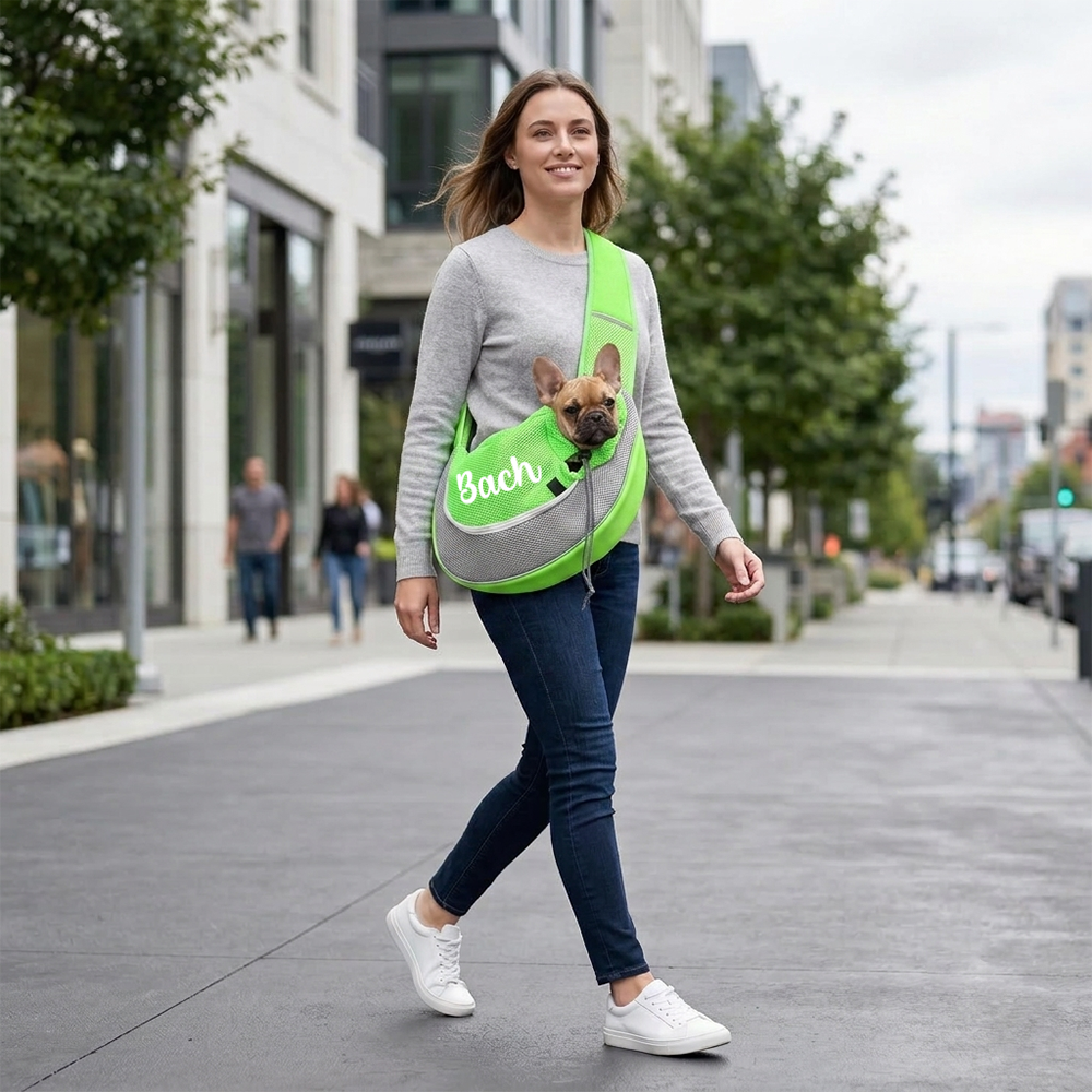 Personalized  Breathable Mesh Sling Pet Carrier Bag | MNHome97