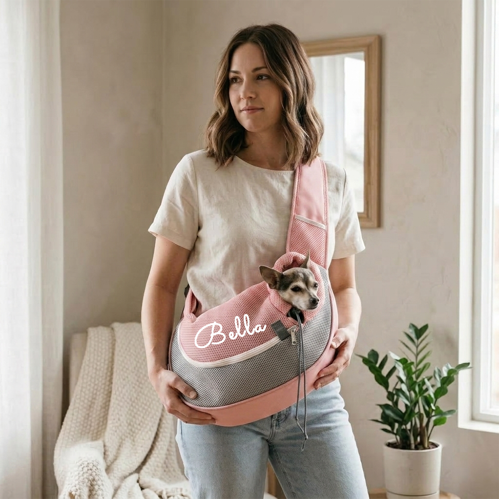 Personalized  Breathable Mesh Sling Pet Carrier Bag | MNHome97