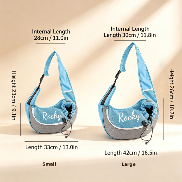 Personalized  Breathable Mesh Sling Pet Carrier Bag | MNHome97