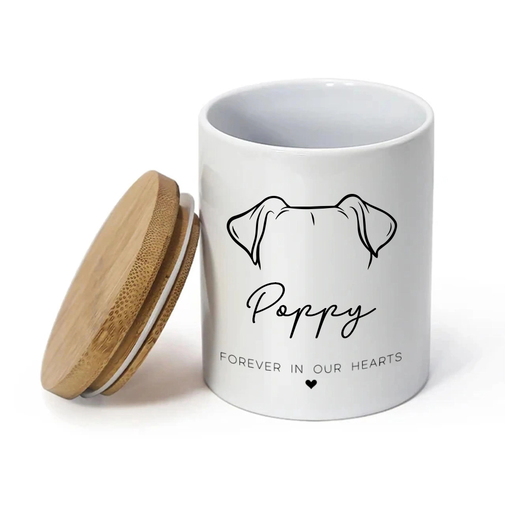 Personalized Pet Memorial Forever In Our Hearts - Planter or Candle Holder | MNMemo23