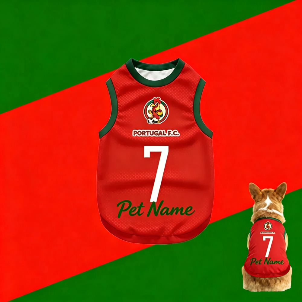 Personalized Dog & Cat Soccer Fan Sporty Vest | MNCloth214