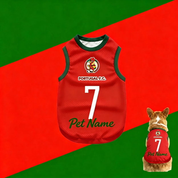 Personalized Dog & Cat Soccer Fan Sporty Vest | MNCloth214