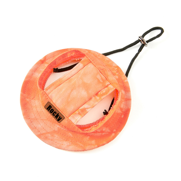 Personalized Leather Patch Pet Sun Hat with Ear Holes | BKPet68