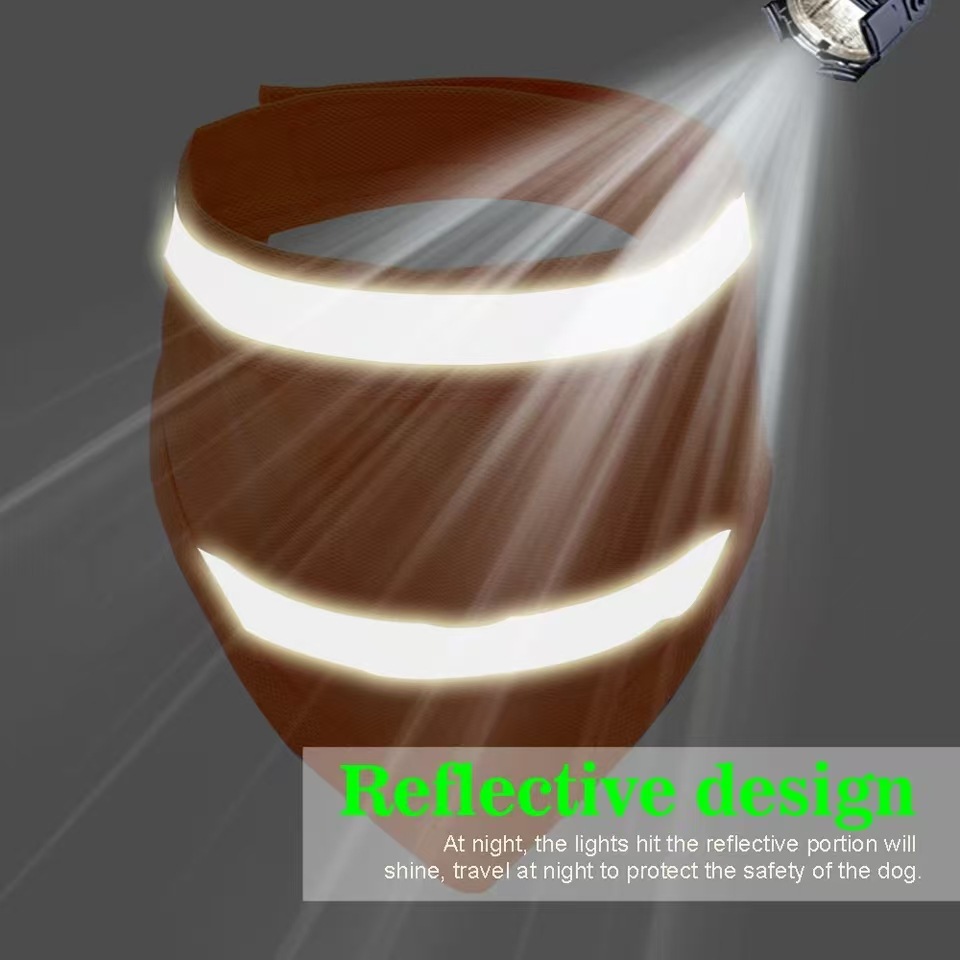 Personalized Pet Reflective Safety Bandana & Vest Set | BKPet163