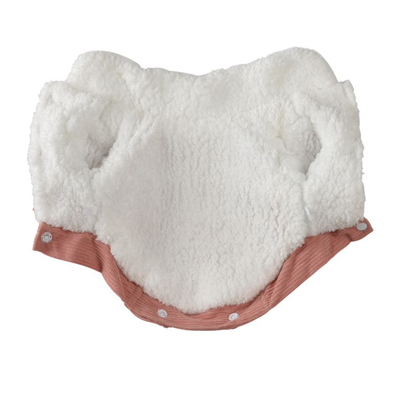 Personalized Pet Winter Warm Corduroy Sherpa Jacket | BKPet290