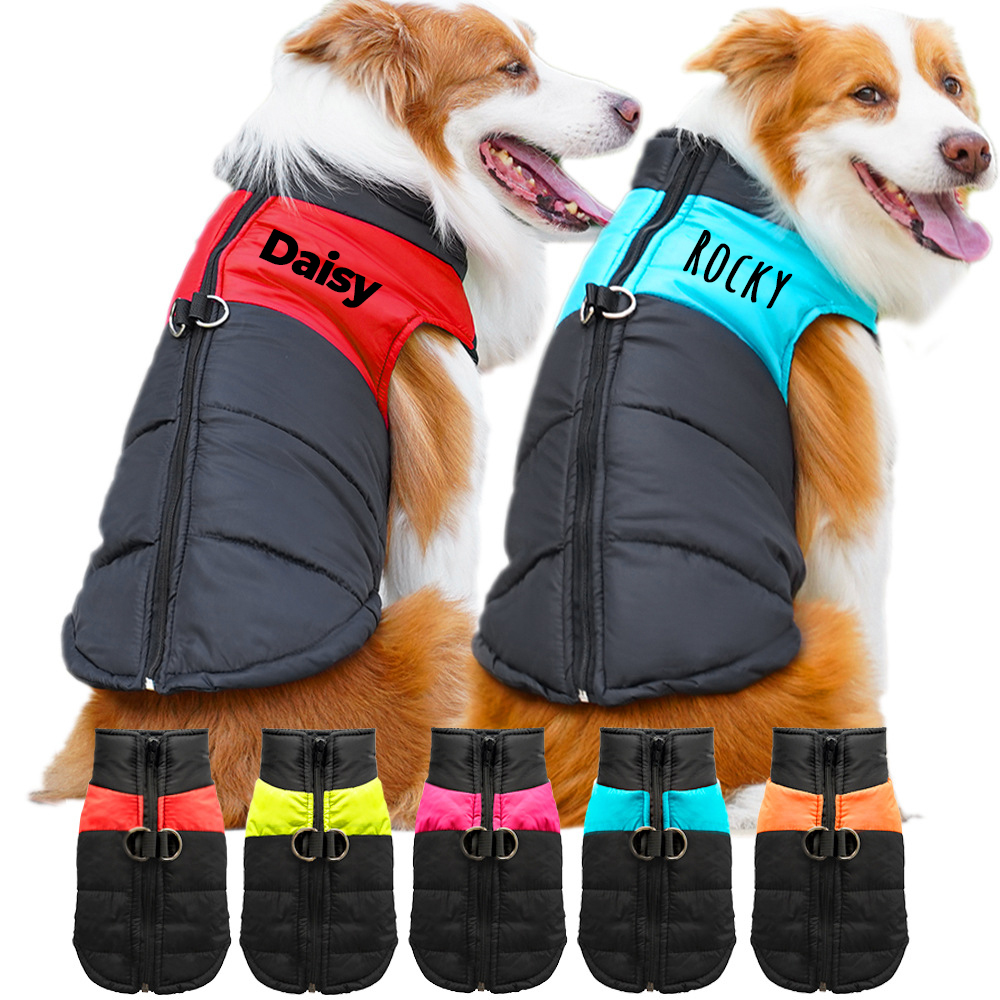 Personalized Pets Warm Puffer Vest | BKPet147