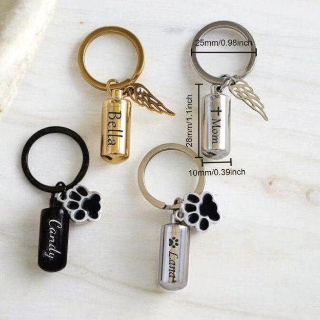 Personalized Pet Ashes Keepsake Keychain | BKPet351