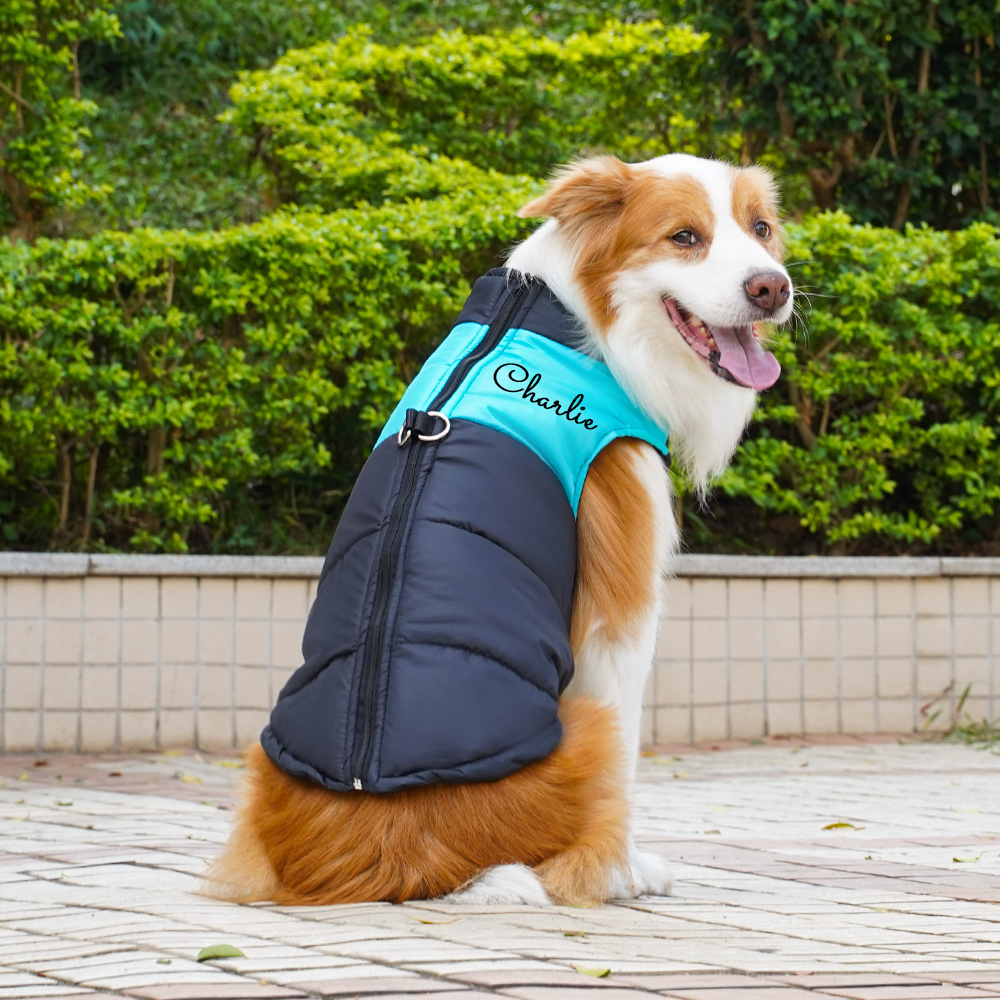 Personalized Pets Warm Puffer Vest | BKPet147