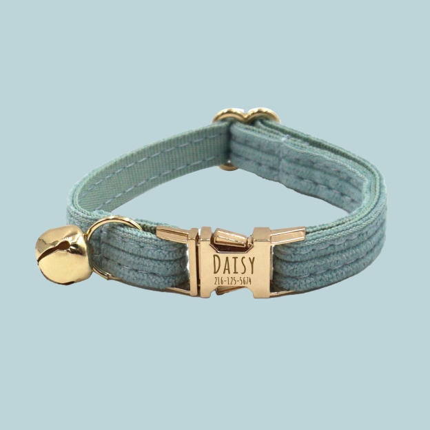 Personalized Velvet Engraved Cat Collar | BKPet95
