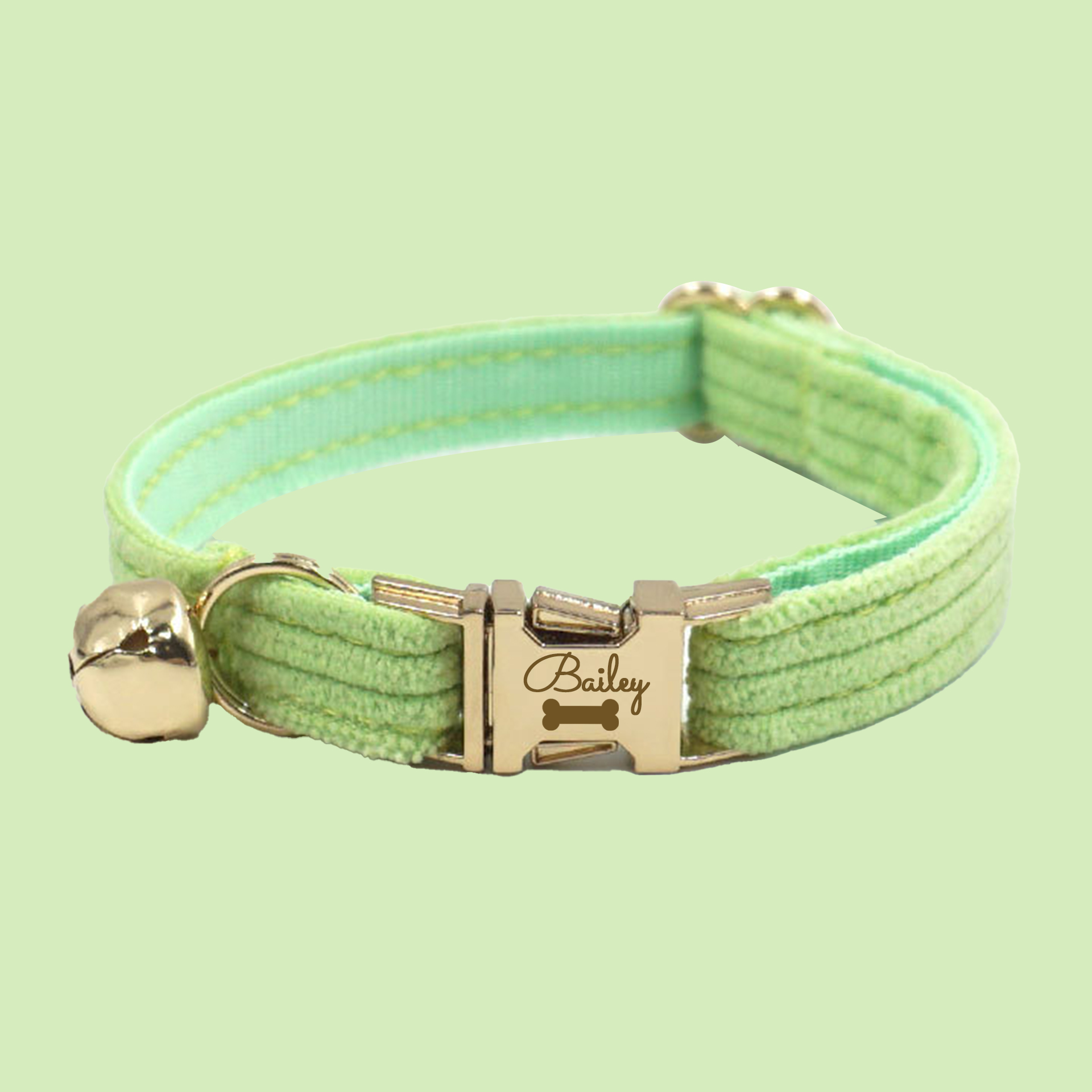 Personalized Velvet Engraved Cat Collar | BKPet95