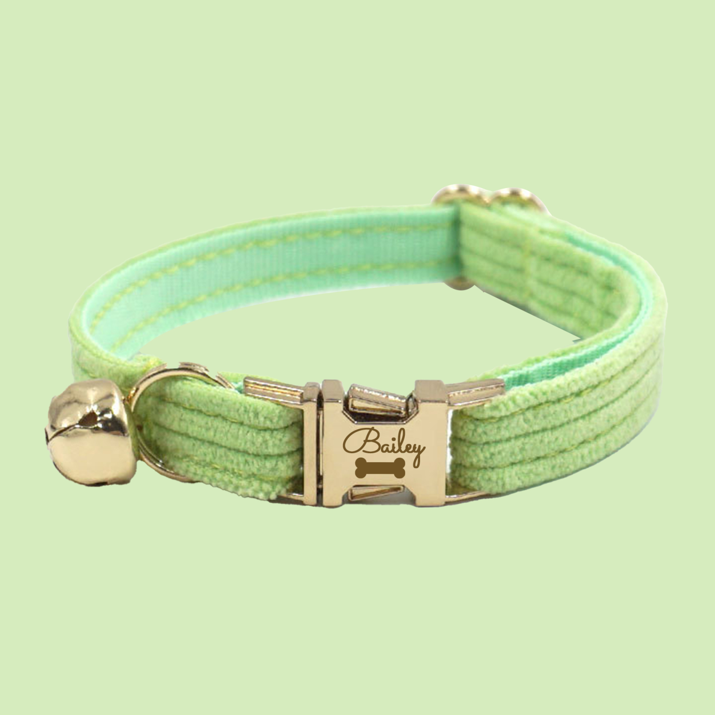 Personalized Velvet Engraved Cat Collar | BKPet95