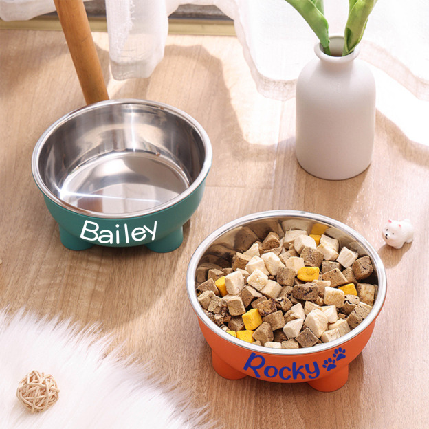 Personalized Stainless Steel Pet Food Bowl  | BKPet64