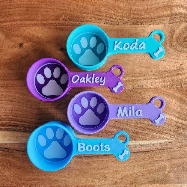 Personalized 3D Printed Pet Measuring Food Scoop Cup | BKPet154