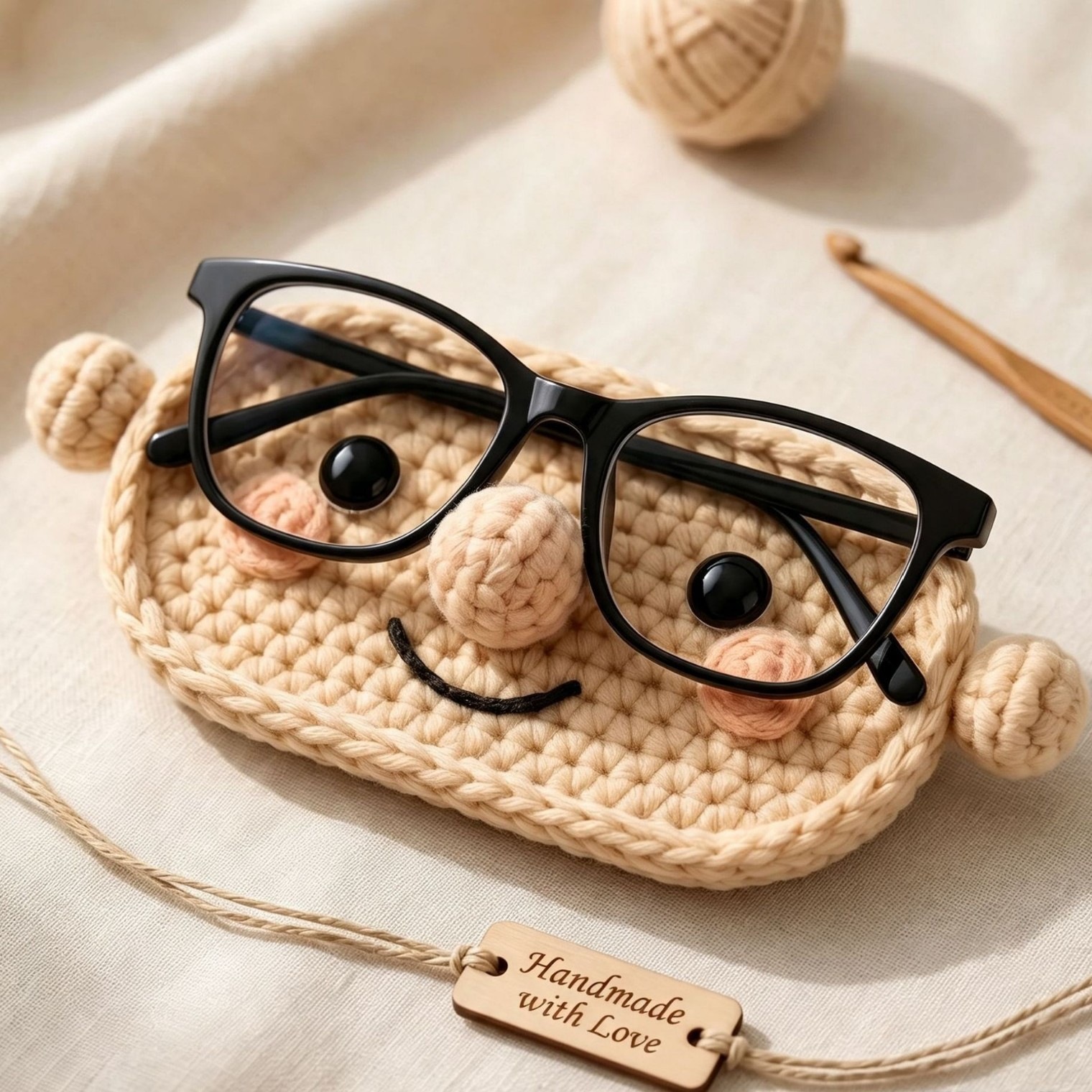 Handmade Crochet Animal Glasses Holder For Kids And Grandparent | MNGift29