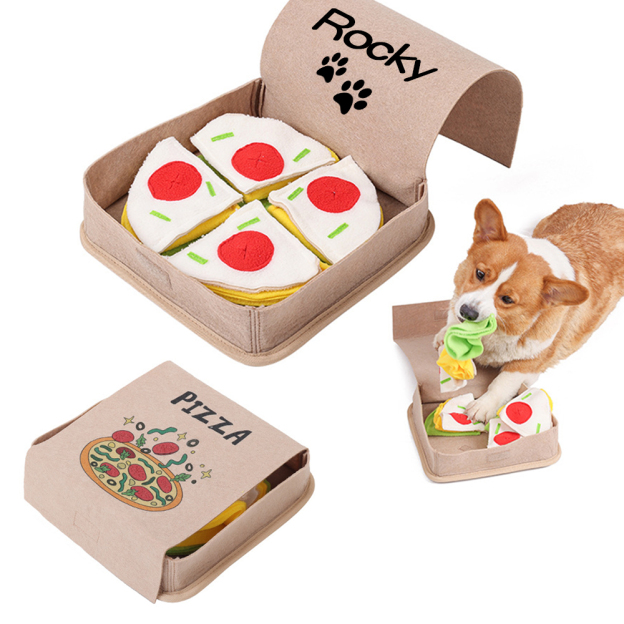 Personalized Pizza Box Pet Toys | BKPet136