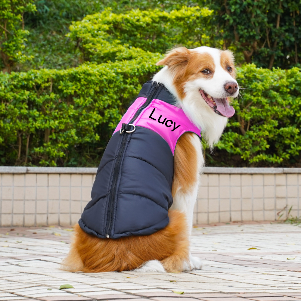Personalized Pets Warm Puffer Vest | BKPet147