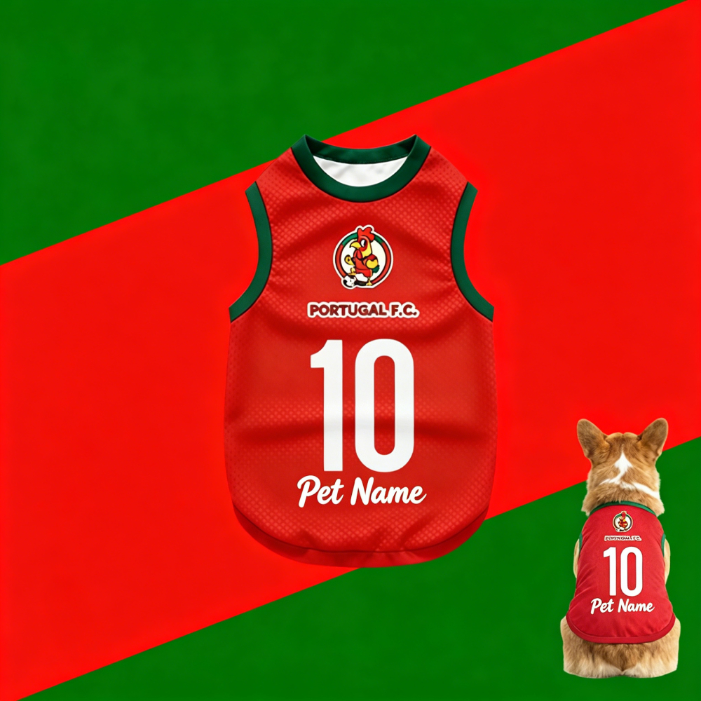 Personalized Dog & Cat Soccer Fan Sporty Vest | MNCloth214