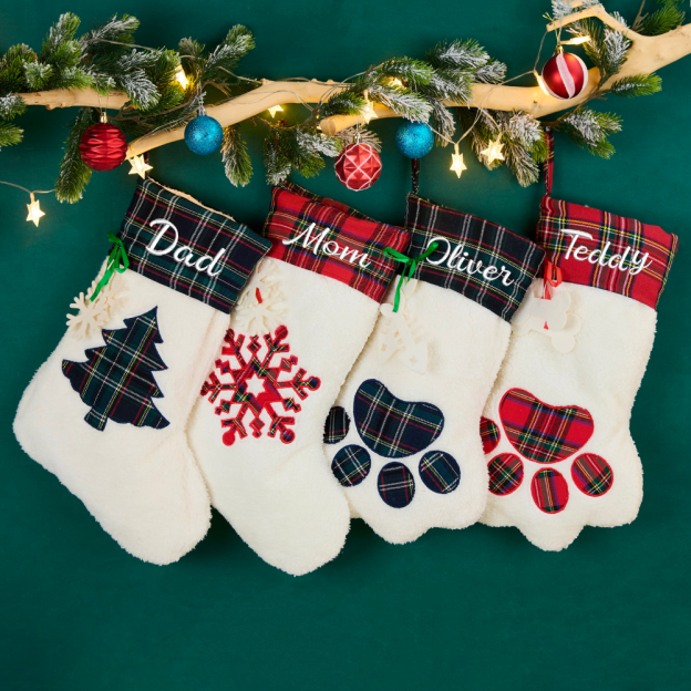 Personalized Christmas Stocking with Family Name | MCGift09