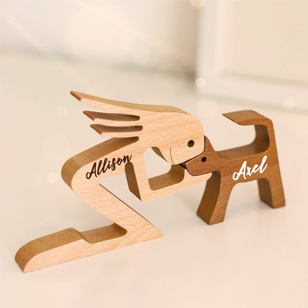 Personalized Wooden Pet Carving Blocks Decor | BKPet304
