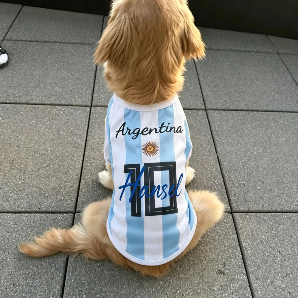 Personalized Dog & Cat Soccer Fan Sporty Vest | MNCloth216