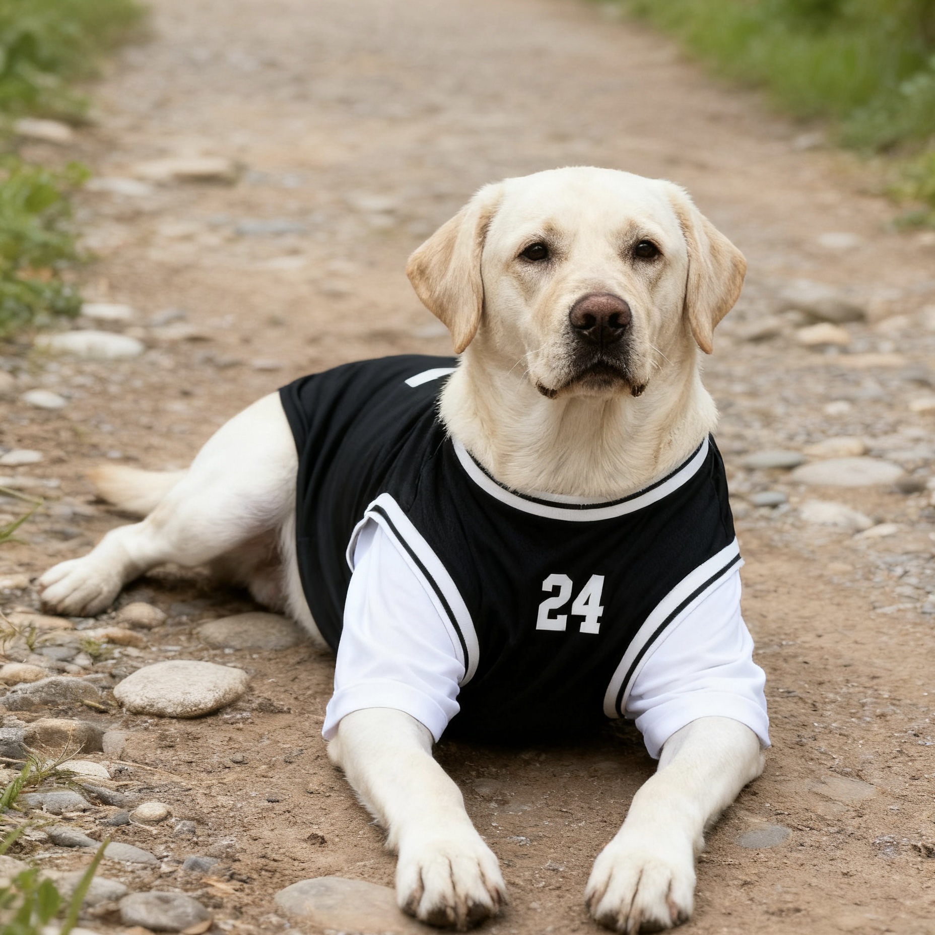 Personalized Big Dog Fake-Two Piece Basketball Breathable Sport Tee | MNCloth228