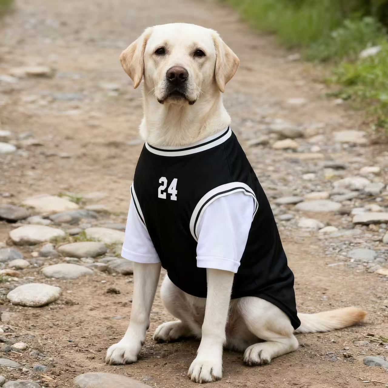 Personalized Big Dog Fake-Two Piece Basketball Breathable Sport Tee | MNCloth228