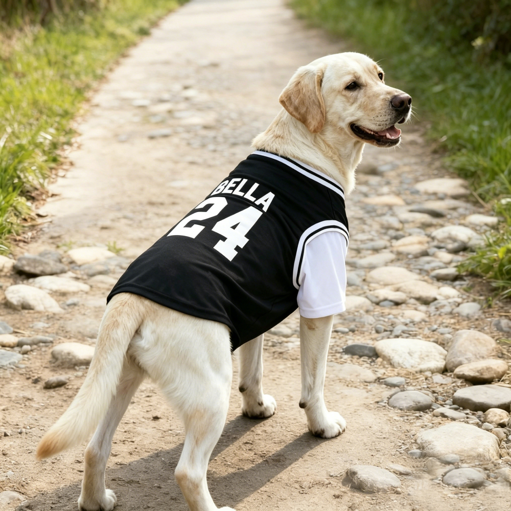 Personalized Big Dog Fake-Two Piece Basketball Breathable Sport Tee | MNCloth228