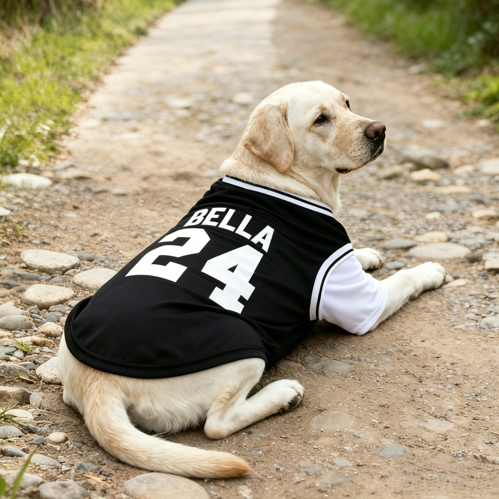 Personalized Big Dog Fake-Two Piece Basketball Breathable Sport Tee | MNCloth228