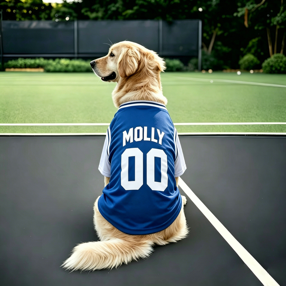 Personalized Big Dog Fake-Two Piece Basketball Breathable Sport Tee | MNCloth228