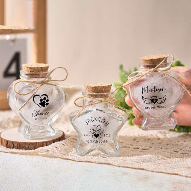 Personalized Pet Hair Memorial Keepsake Jar | BKPet305