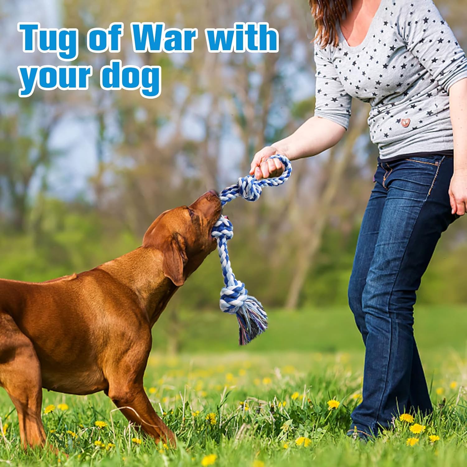 Nearly Indestructible 2 Pack Rope Dog Toys | BKPet126