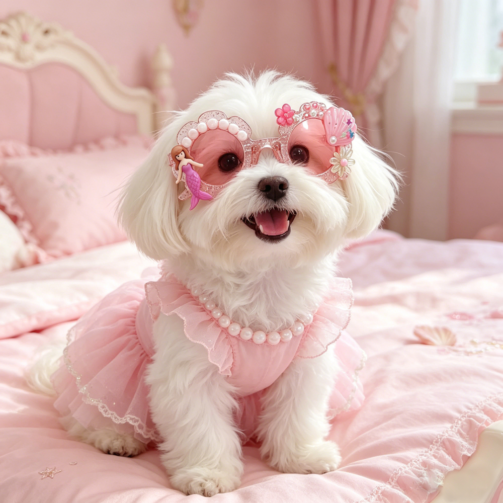 Personalized Mermaid Flower Sunglasses For Pets