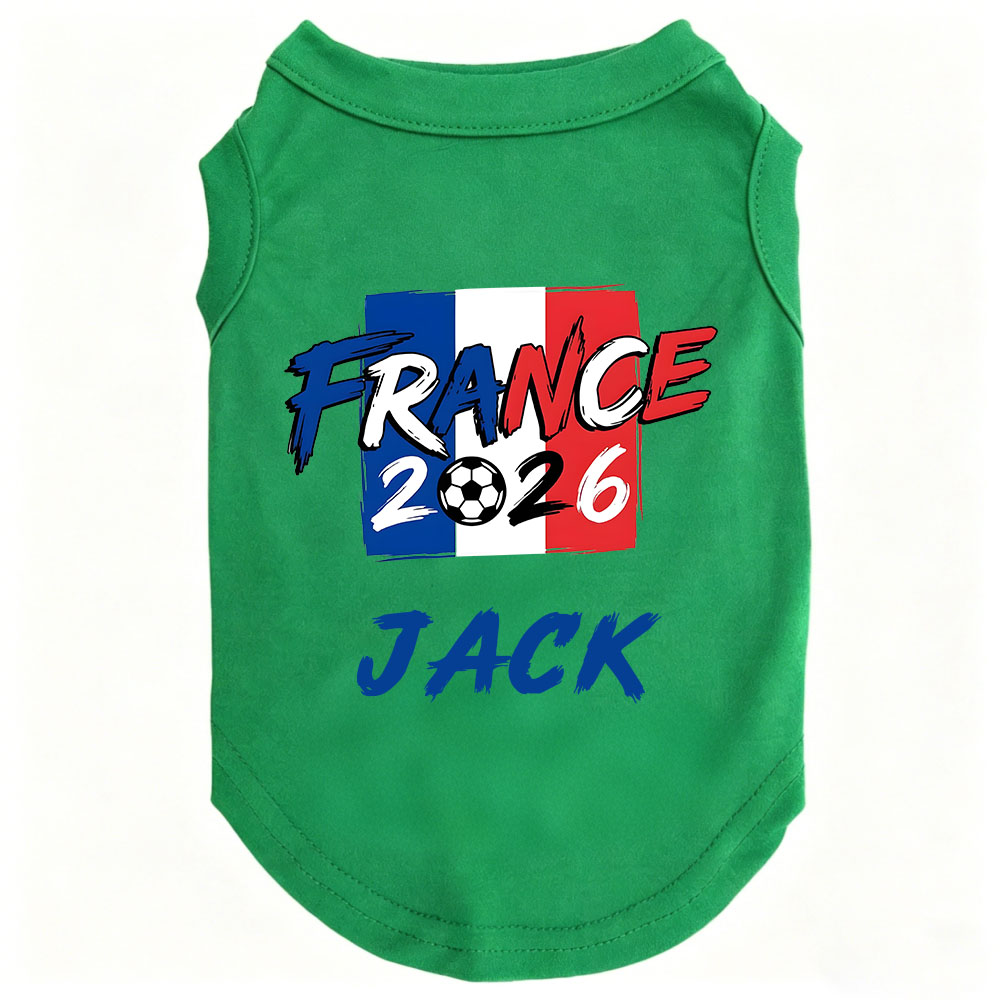 Personalized Dog Soccer 2026 Flat Dog Tank Top | MNCloth213