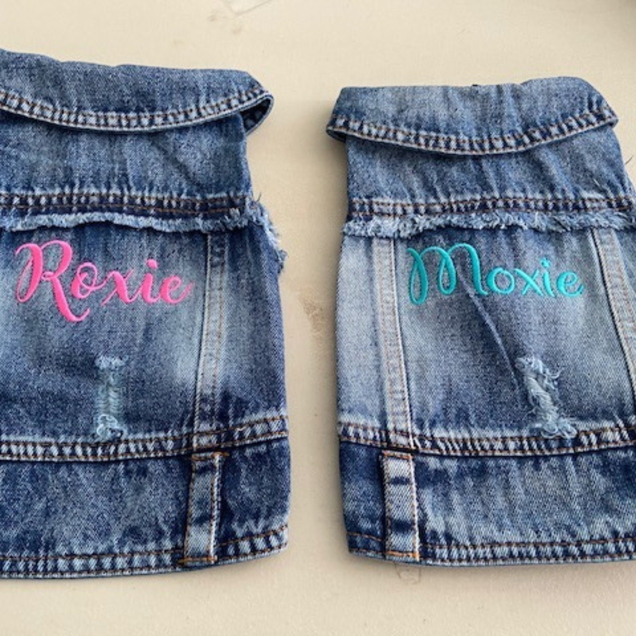 Personalized Embroidered Pets Denim Jacket for Comfort and Unique | BKPet33