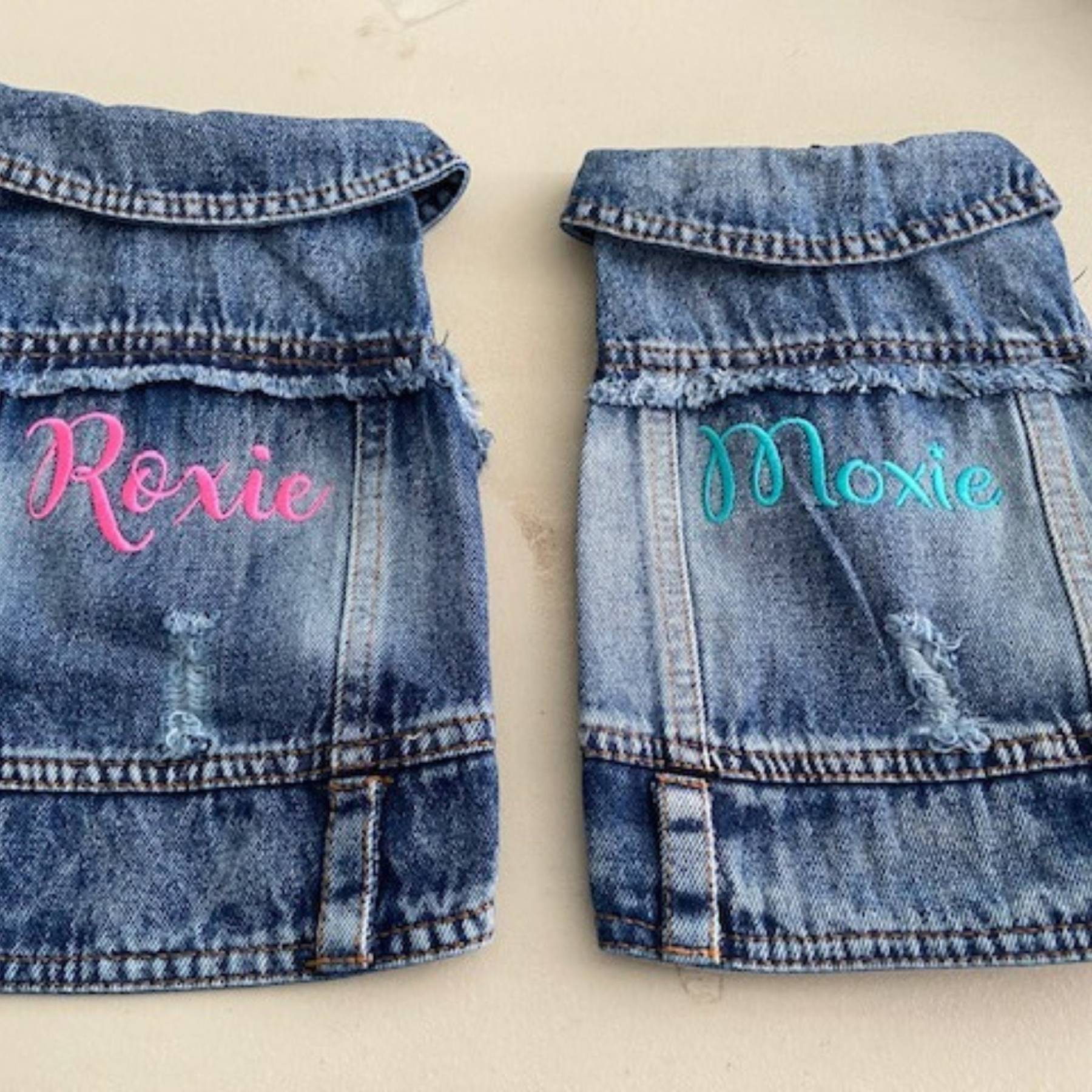 Personalized Embroidered Pets Denim Jacket for Comfort and Unique | BKPet33