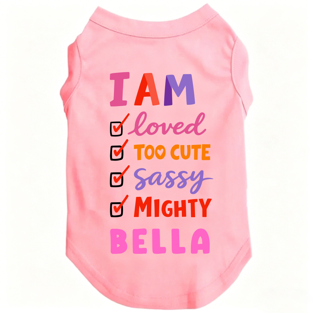 Personalized I AM Loved Checklist Pet Shirt | MNCloth208