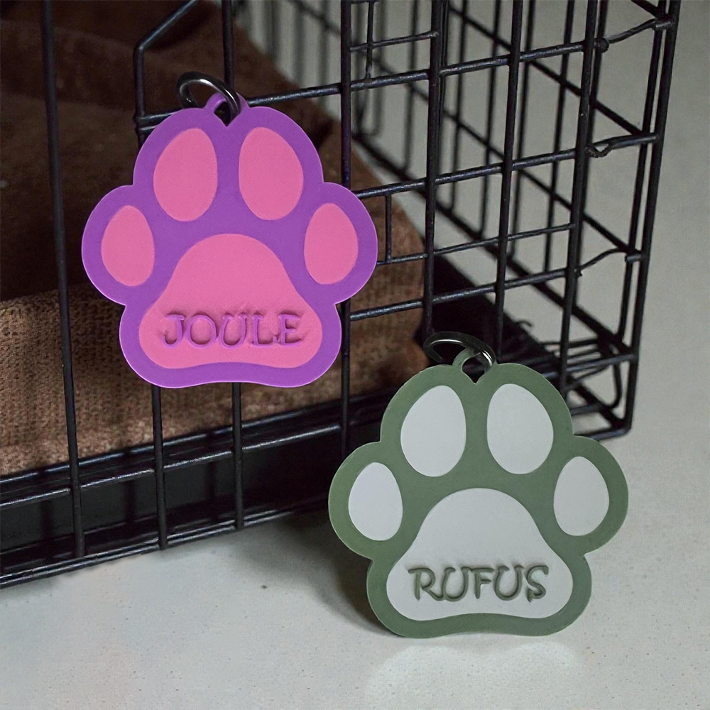 Personalized 3D Paw Print Name Crate Sign | MNAccs56