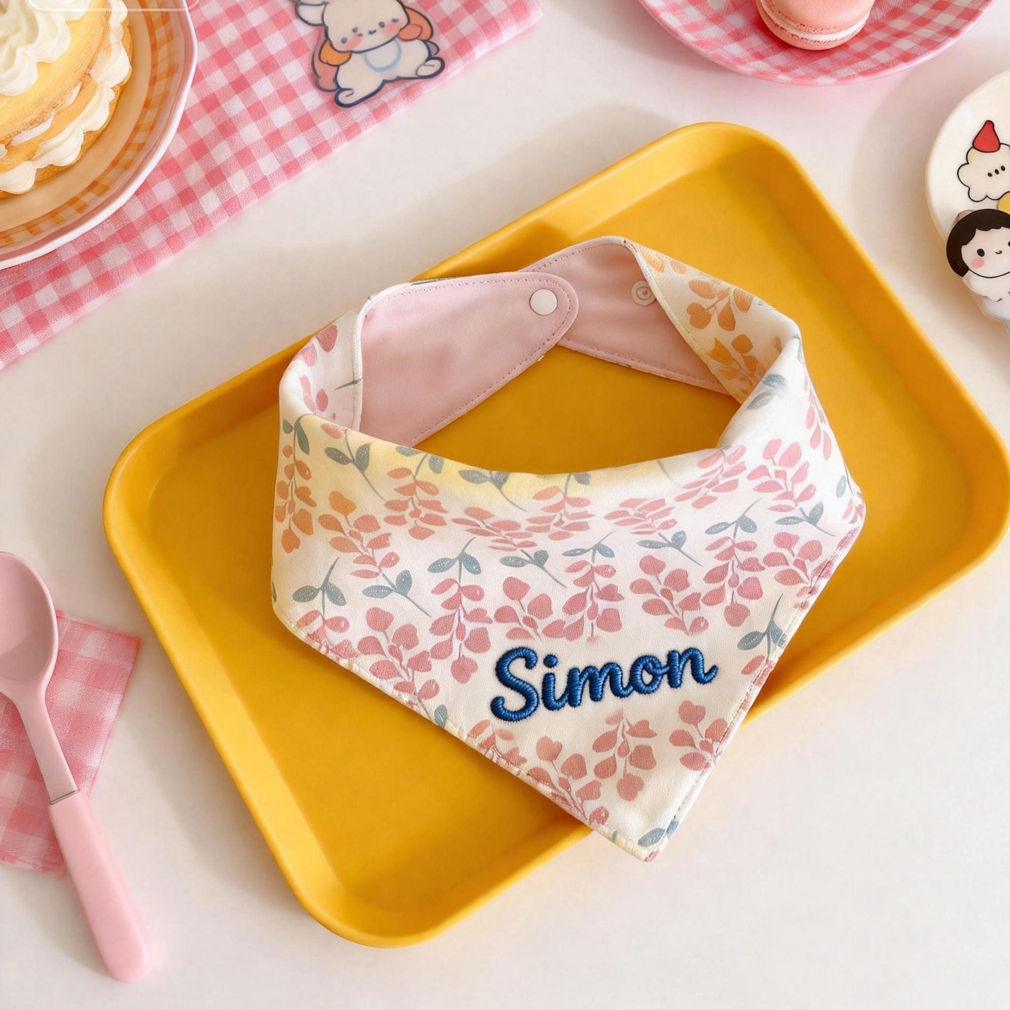 Personalized Embroidered Floral Pet Bandana for Dogs & Cats | MNAccs95
