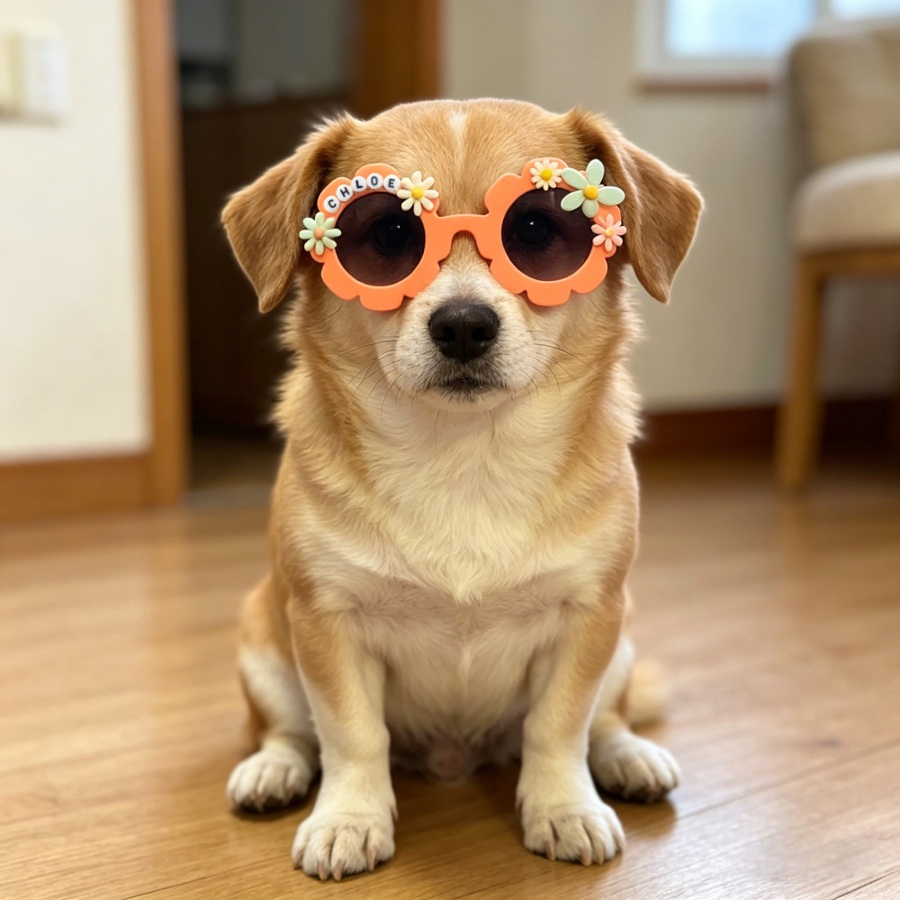 Personalized Colorful Flower Sunglasses For Pets