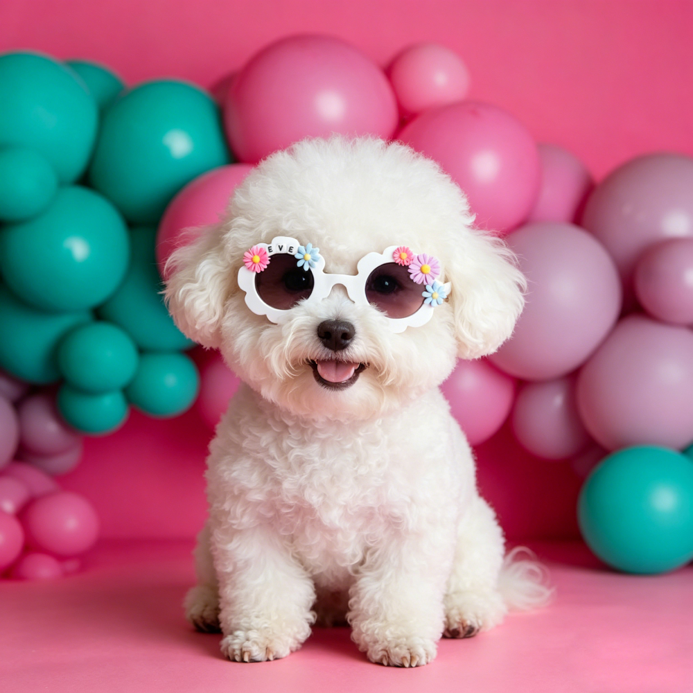 Personalized Colorful Flower Sunglasses For Pets