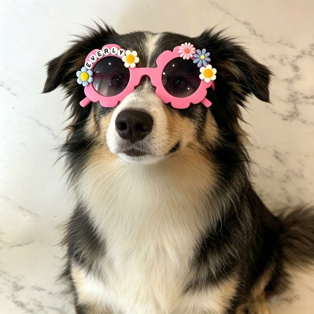 Personalized Colorful Flower Sunglasses For Pets