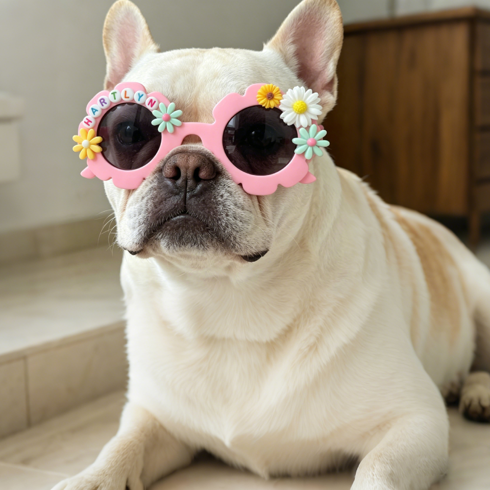 Personalized Colorful Flower Sunglasses For Pets