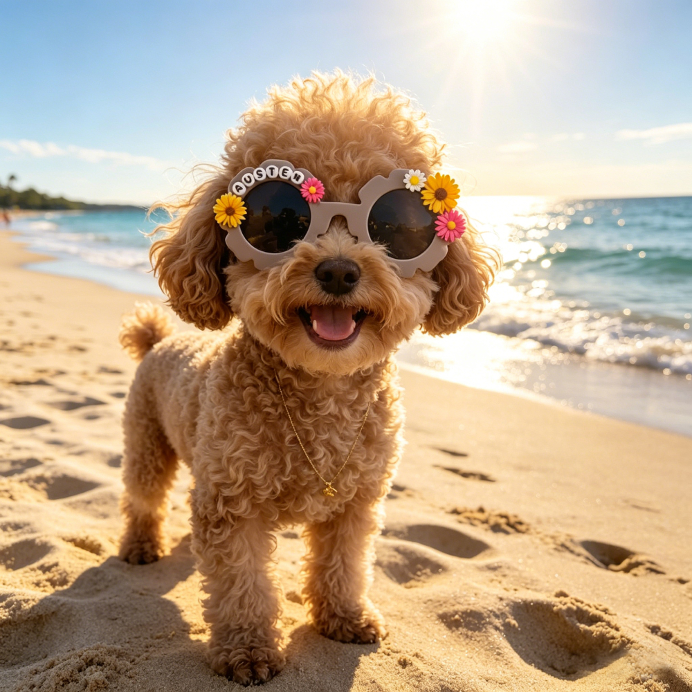 Personalized Colorful Flower Sunglasses For Pets