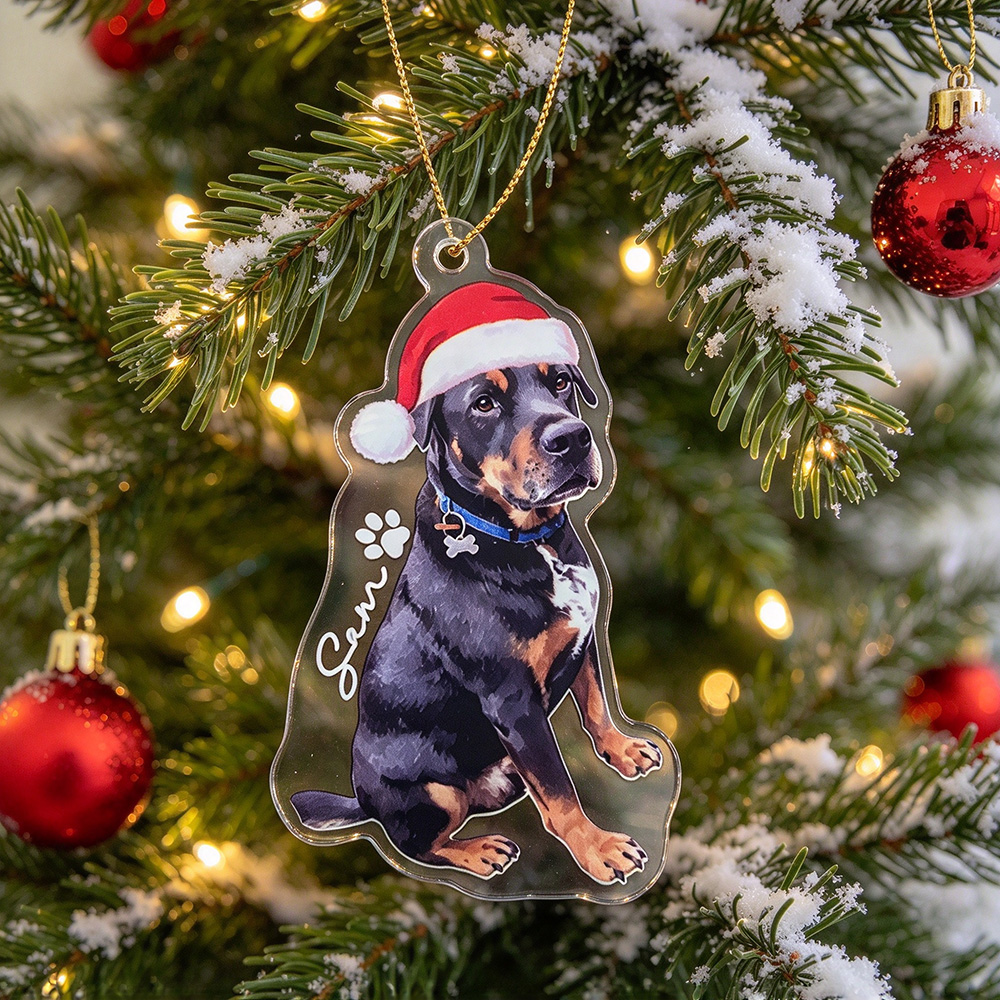 Personalized Pets Adorable Christmas Tree Photo Ornament | MNGift47