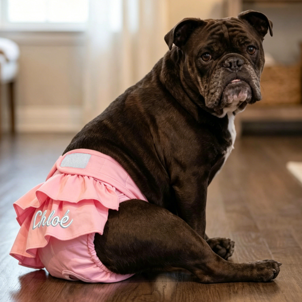 Personalized Embroidery Dog Bloomers Pet Diaper Cover for Heat | MNCloth220