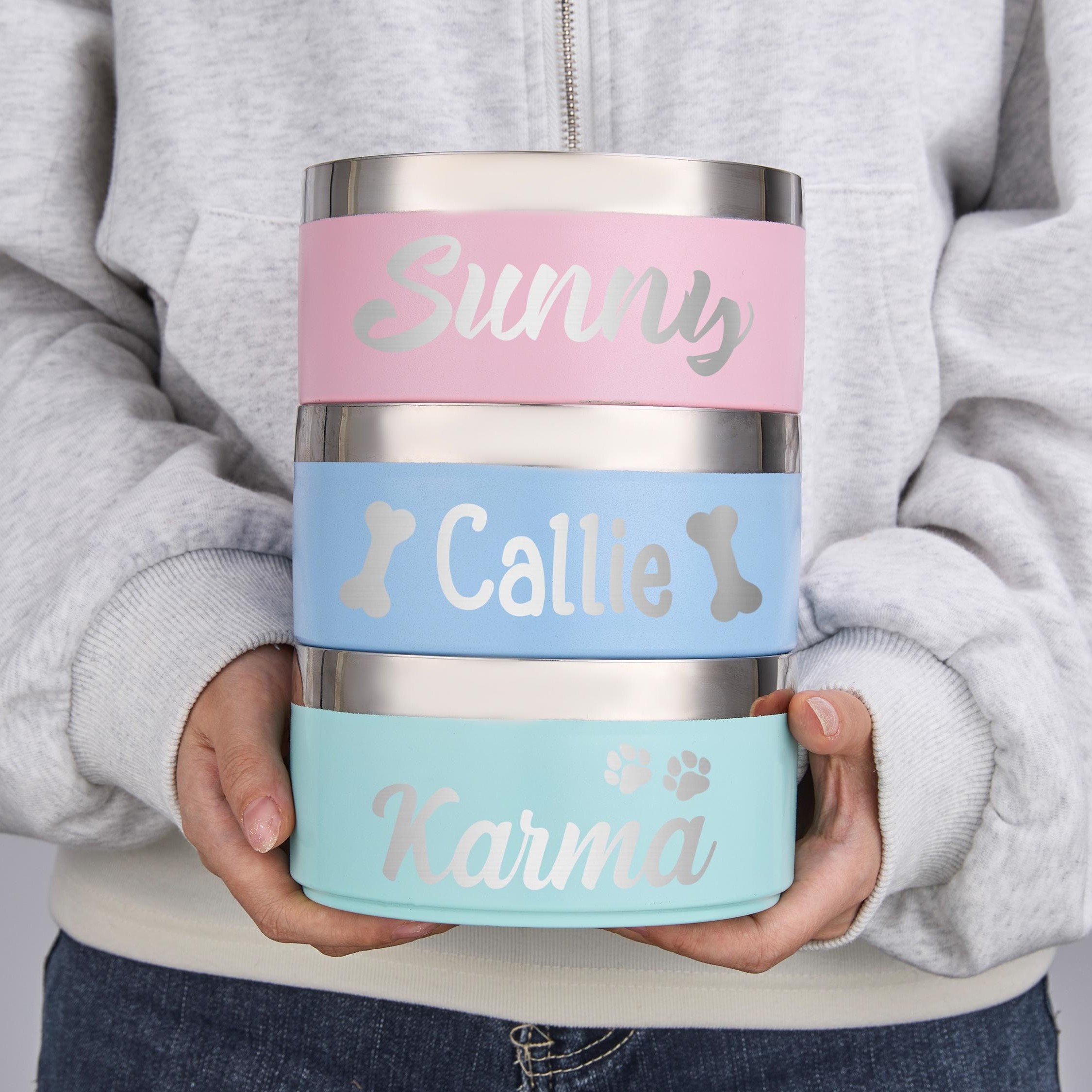 Personalized Stainless Steel Pet Food Bowl  | BKPet150