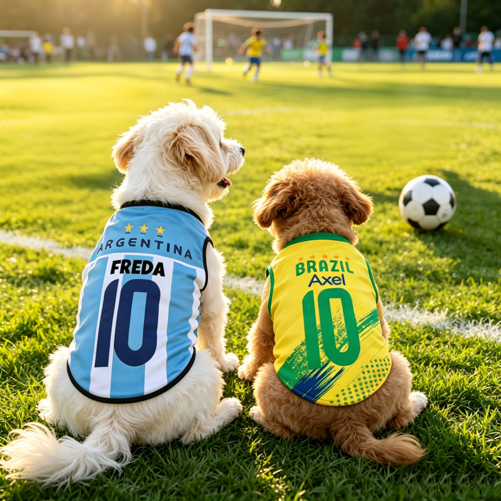 Personalized Dog & Cat Soccer Fan Sporty Vest | MNCloth217