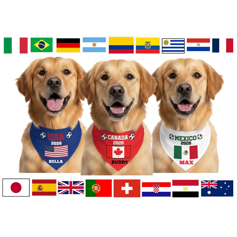 Personalized Soccer Fan Dog Bandana With Owner Matching Shirt | MNCloth218
